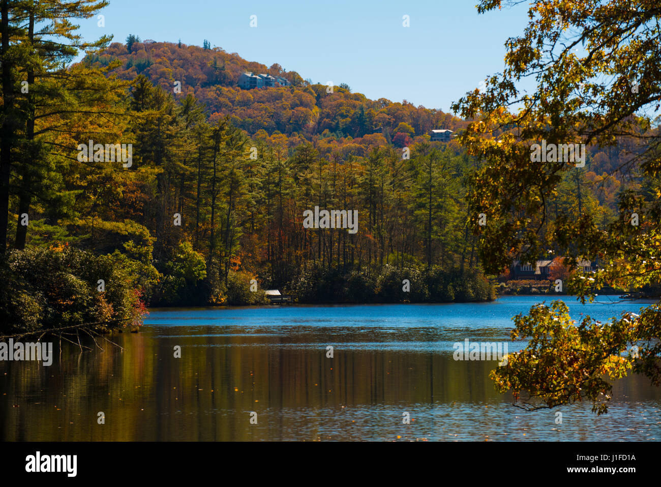 Smoky mountains North Carolina laghi autunno Foto Stock