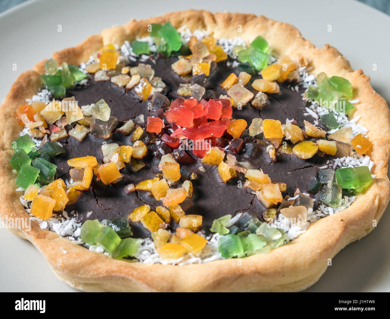 Polacca tradizionale torta di Pasqua Mazurek. Si tratta di una varietà di dolci di pasta frolla cotta in Polonia, sia a Pasqua e a Natale e la stagione di vacanze Foto Stock