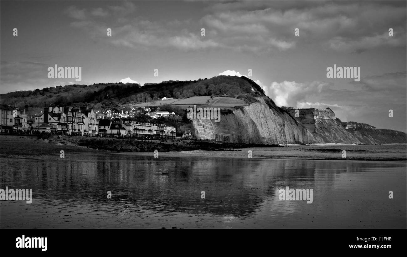 Lungomare di Sidmouth Foto Stock