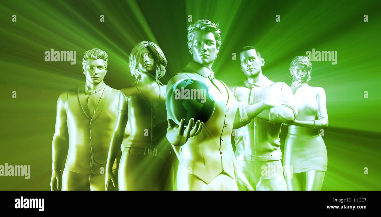 Rete aziendale attraverso i contatti o la tecnologia come concetto Foto Stock