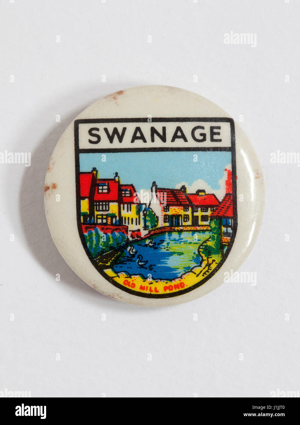 Vintage Swanage Pin Distintivo - Souvenir retrò Foto Stock