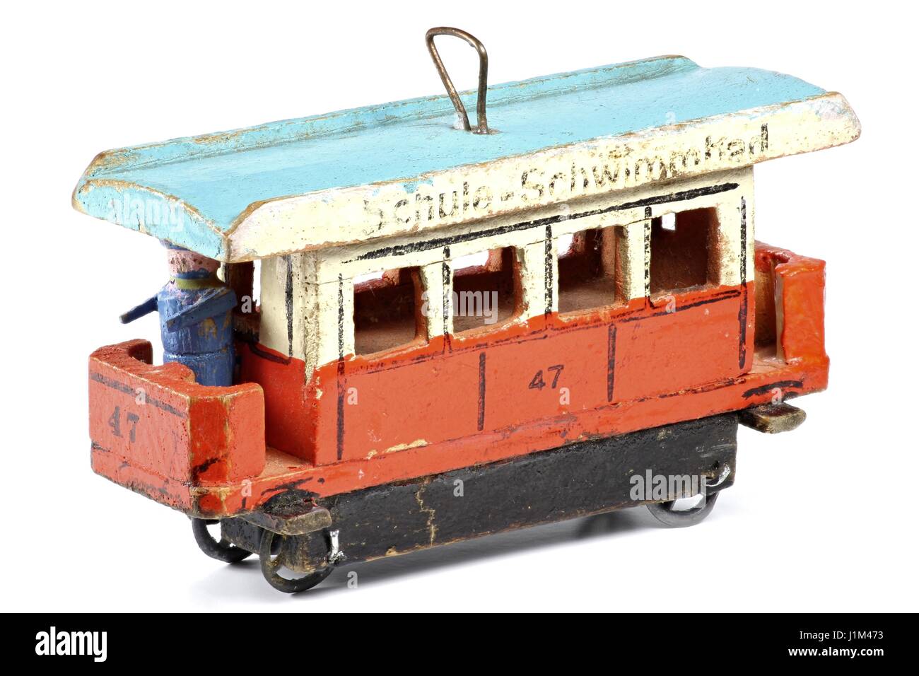 Tramvia da Monti Metalliferi/ Germania isolati su sfondo bianco Foto Stock