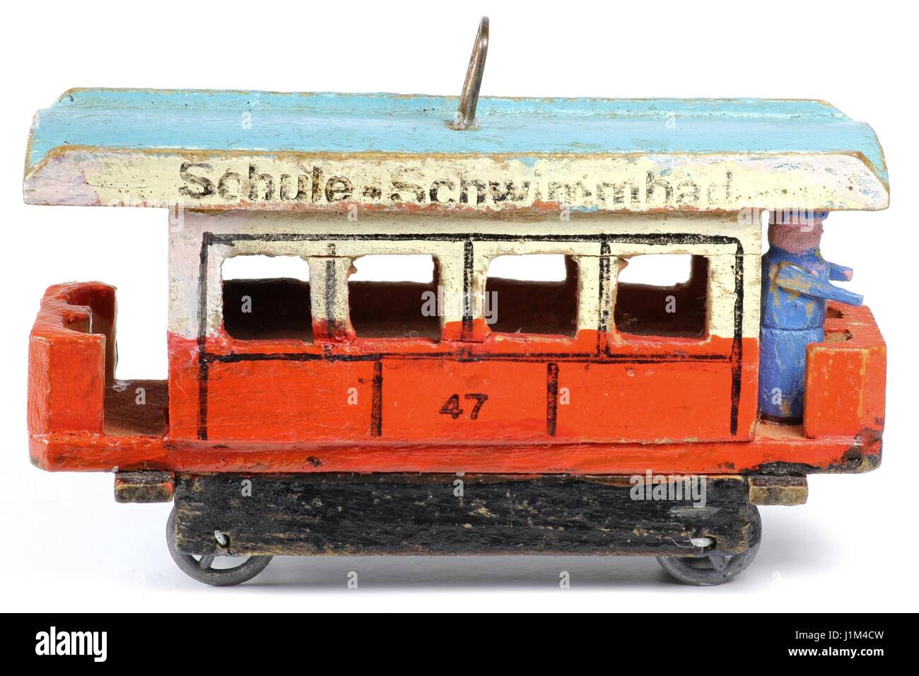 Tramvia da Monti Metalliferi/ Germania isolati su sfondo bianco Foto Stock