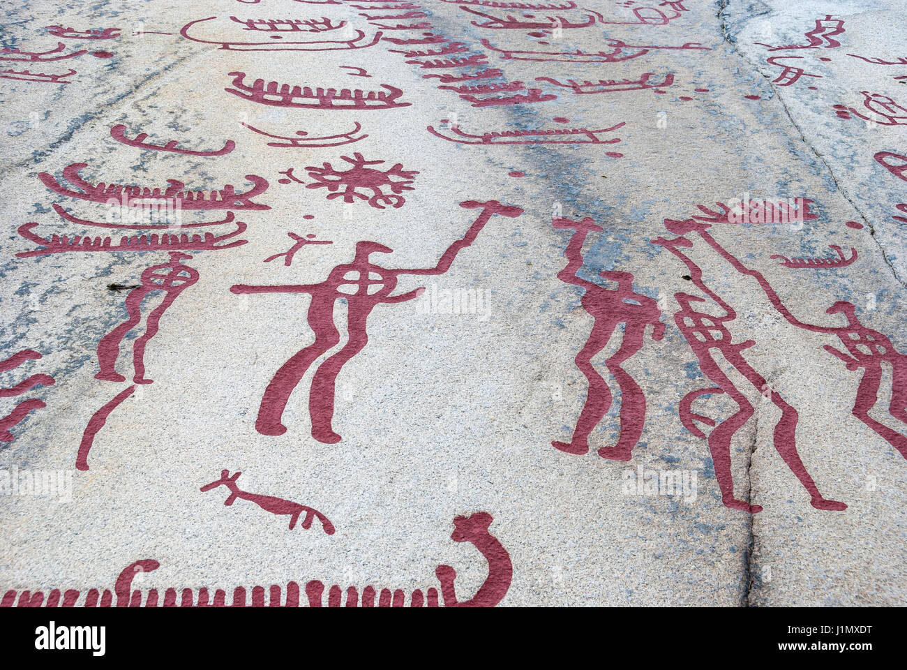 Centro storico le incisioni rupestri di Tanum Svezia Foto Stock