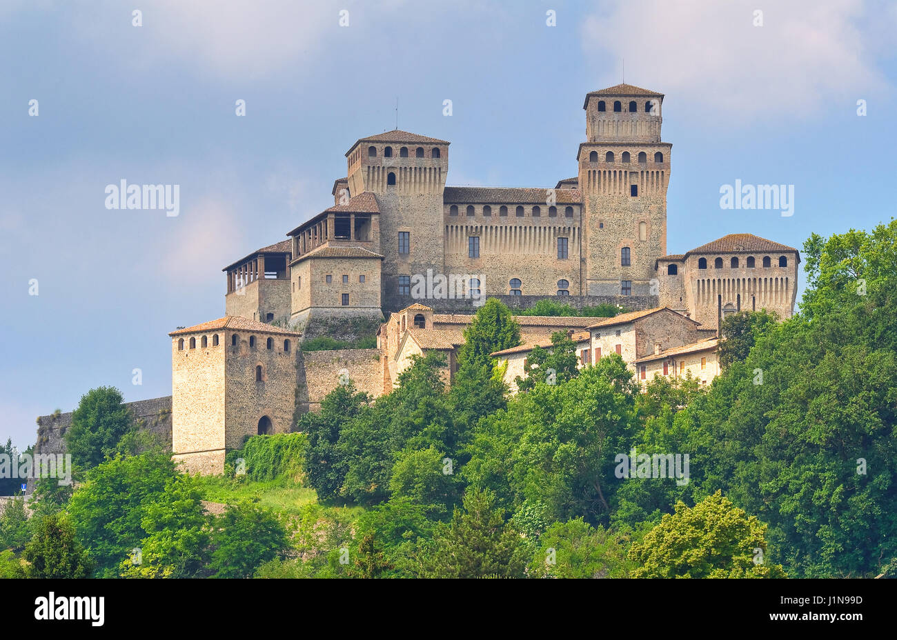 Castello di Torrechiara Emilia Romagna. L'Italia. Foto Stock