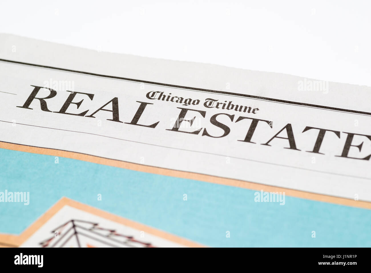 Chicago STATI UNITI-Feb 12 2017:Chicago Tribune Immobiliare di sezione (per solo uso editoriale) Foto Stock