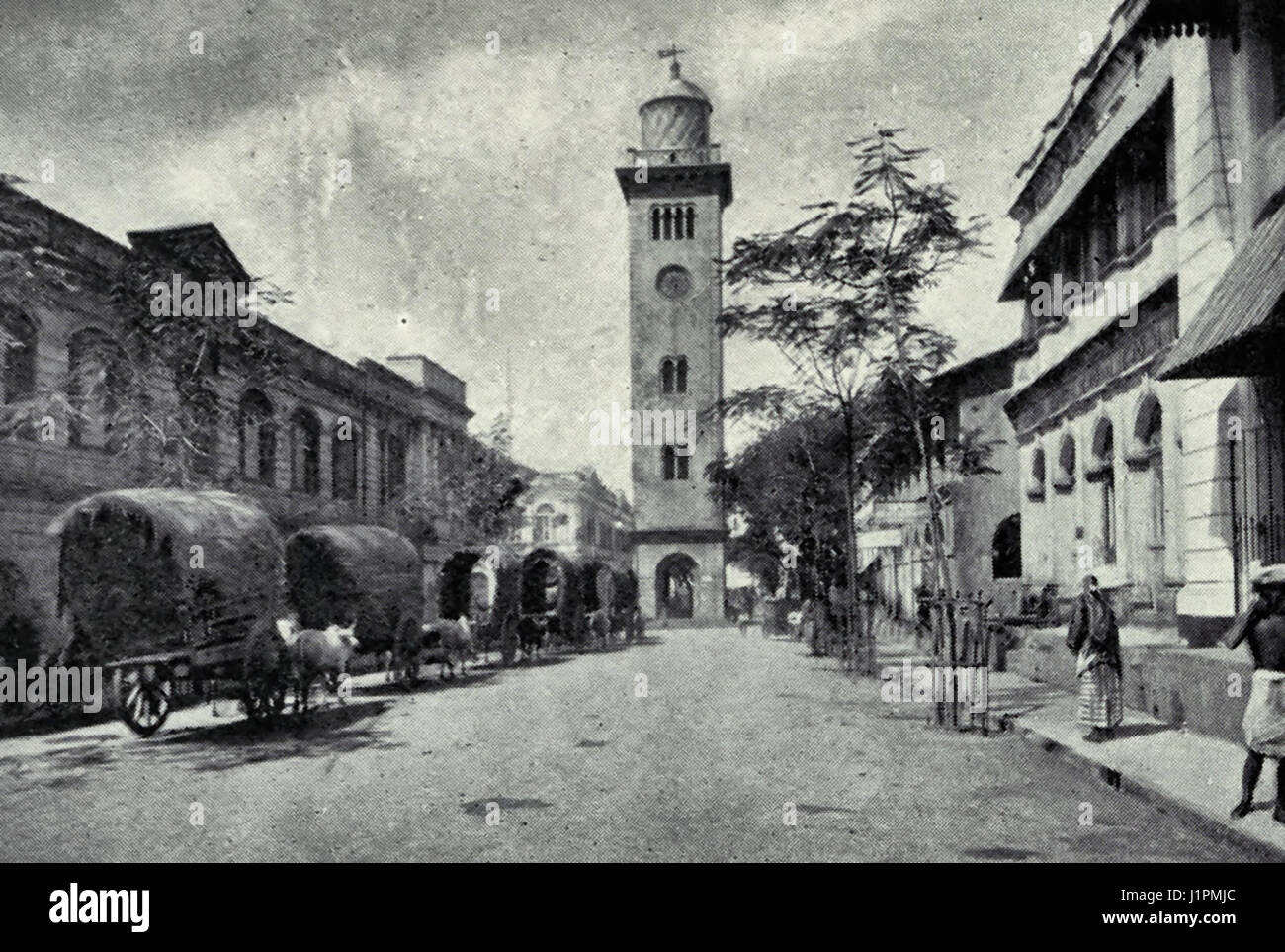 Chatham Street, Colombo, Ceylon, circa 1900 Foto Stock