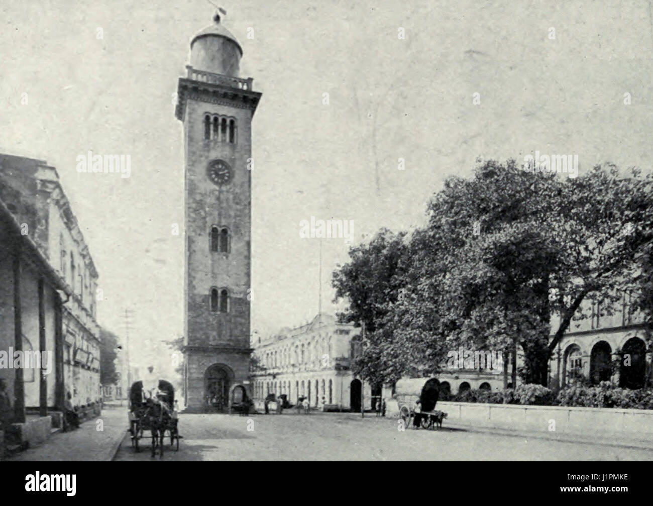 Queen Street, Colombo, Ceylon, circa 1900 Foto Stock