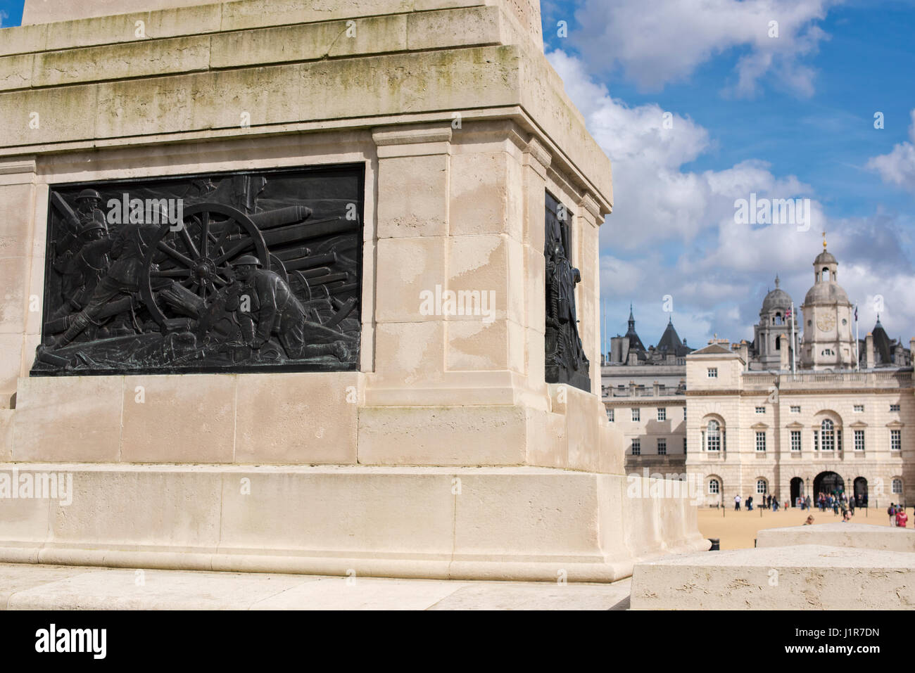 Le guardie Memorial presso la sfilata delle Guardie a Cavallo . Whitehall, Londra. Inghilterra Foto Stock