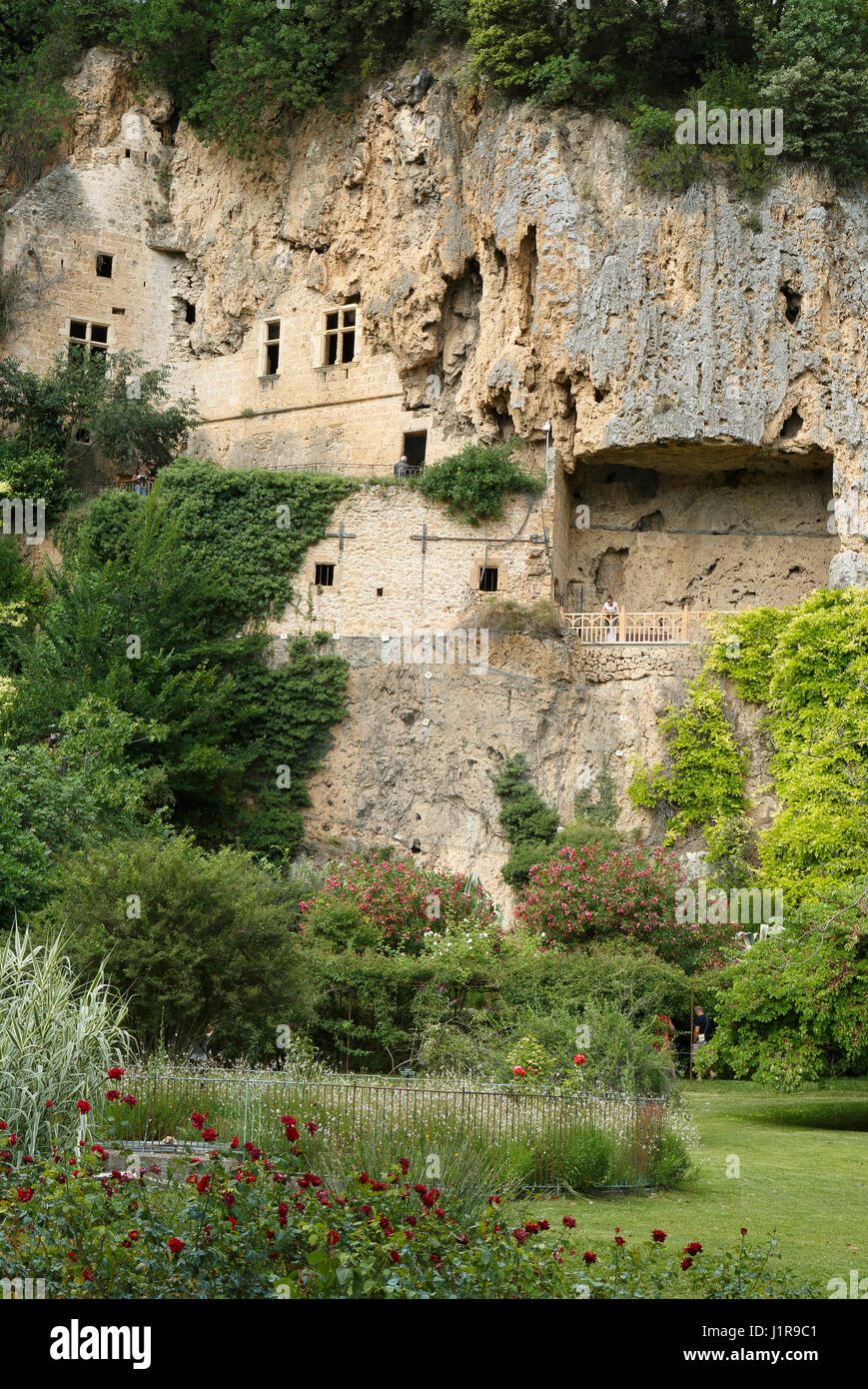 Villecroze insediamenti rupestri, Var reparto, Provence-Alpes-Côte d'Azur, in Francia Foto Stock
