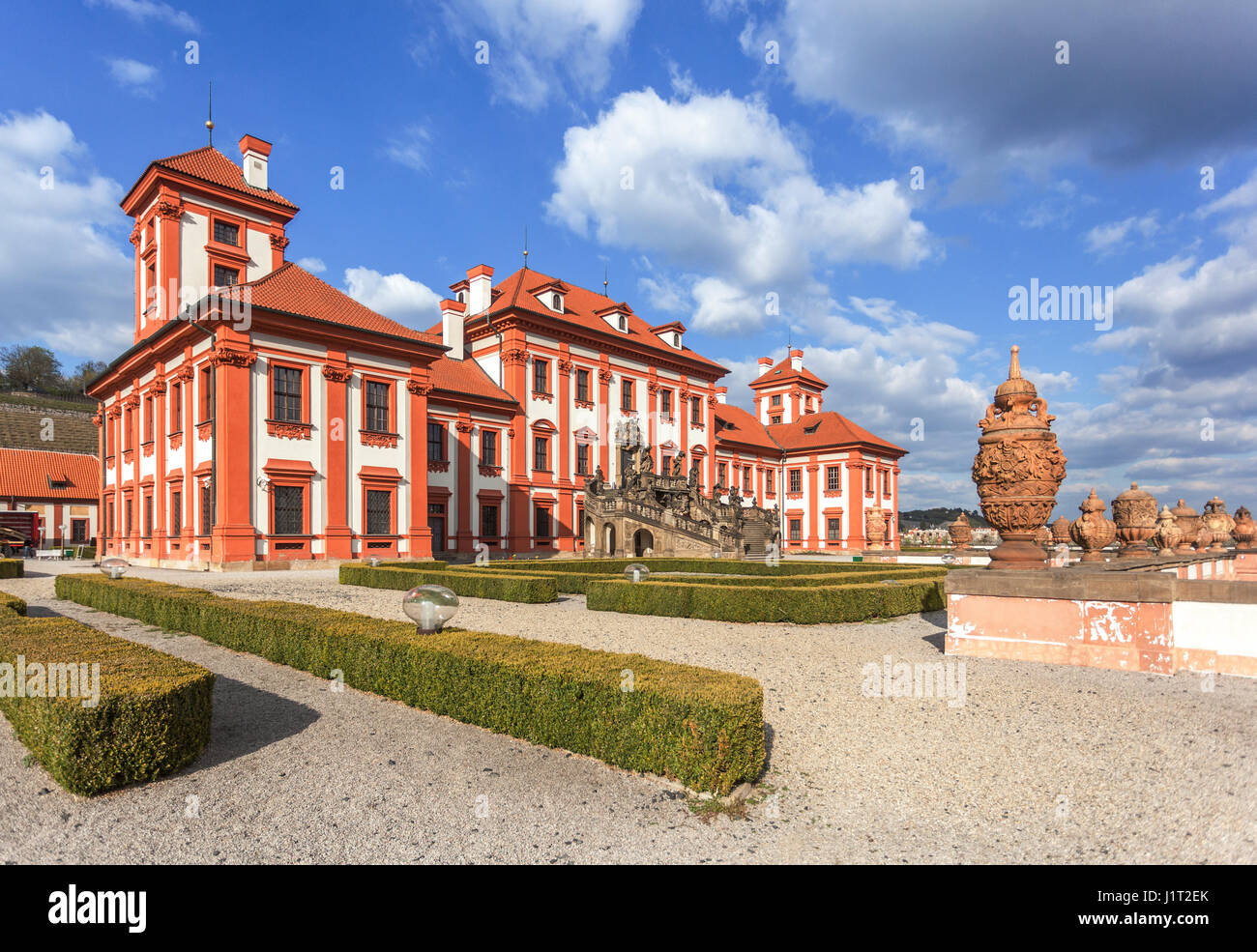 Castello barocco di Troja, Praga, Repubblica Ceca, Europa Foto Stock