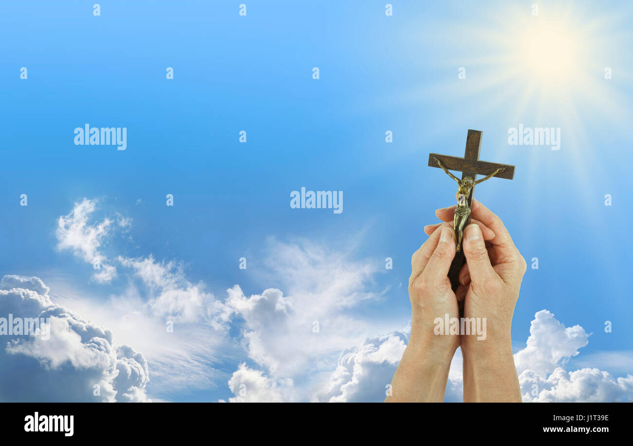 Sognare Un Crocifisso In Mano Sfondo l'ascensione di cristo immagini e fotografie stock ad alta