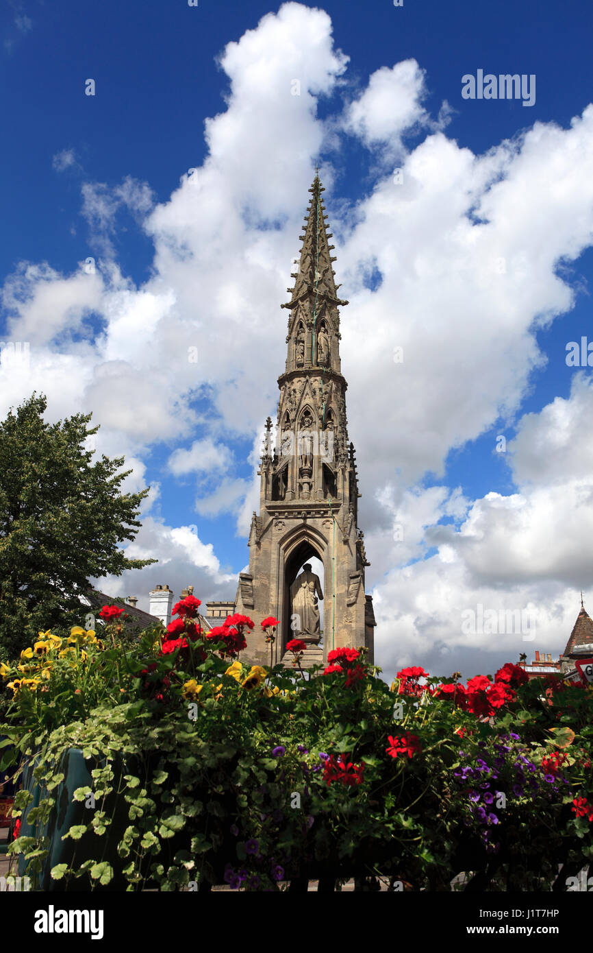 L'Handley monumento, Sleaford città mercato, Lincolnshire, England, Regno Unito Foto Stock