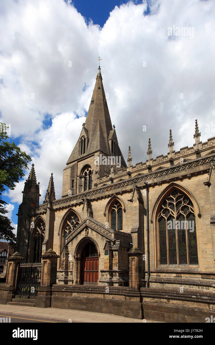 St Denys Chiesa, Sleaford città mercato, Lincolnshire, England, Regno Unito Foto Stock