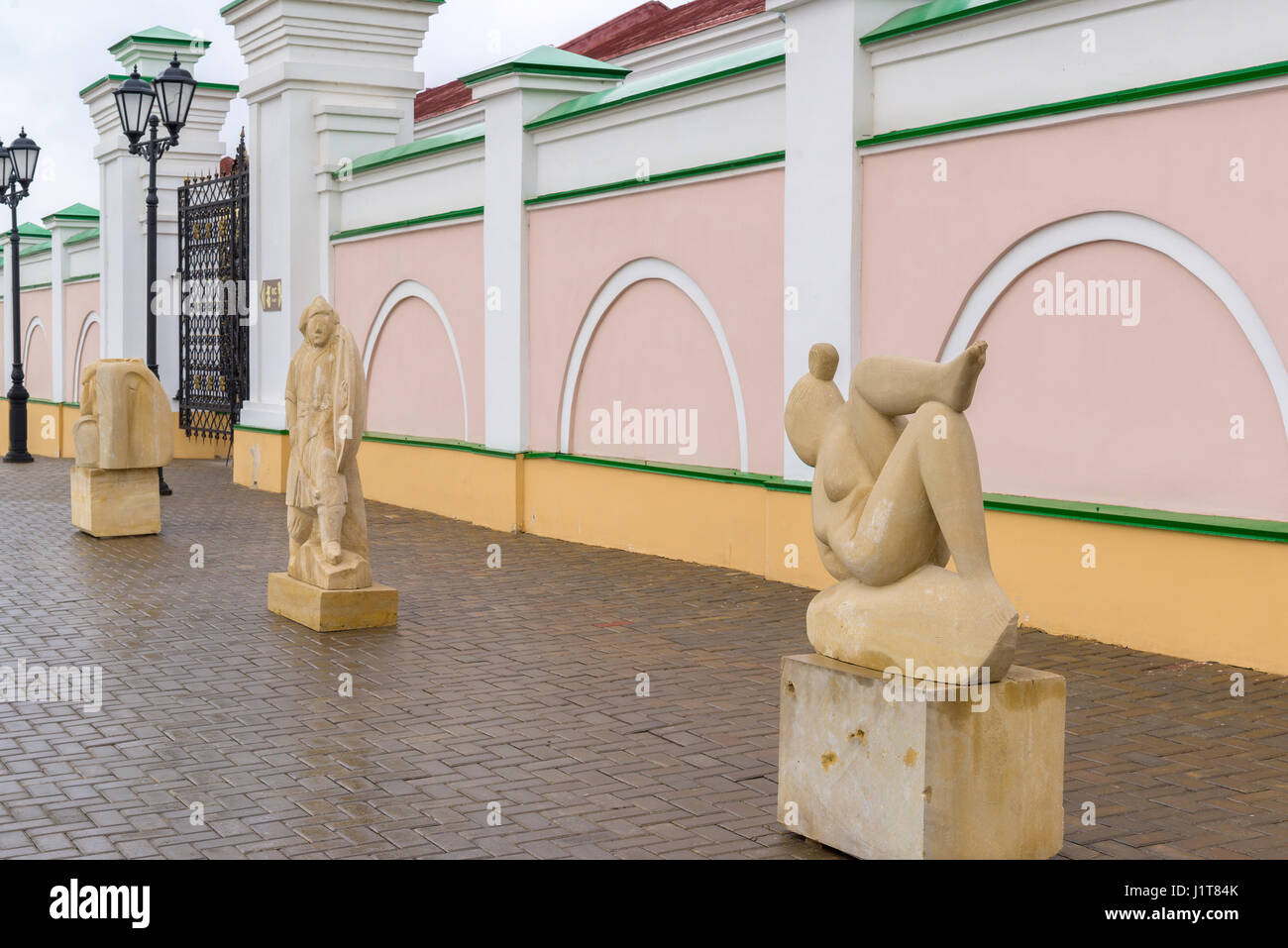 Kazan, Russia - marzo 26.2017. La melodia di pietra - un simposio internazionale di scultura nel Cremlino Foto Stock