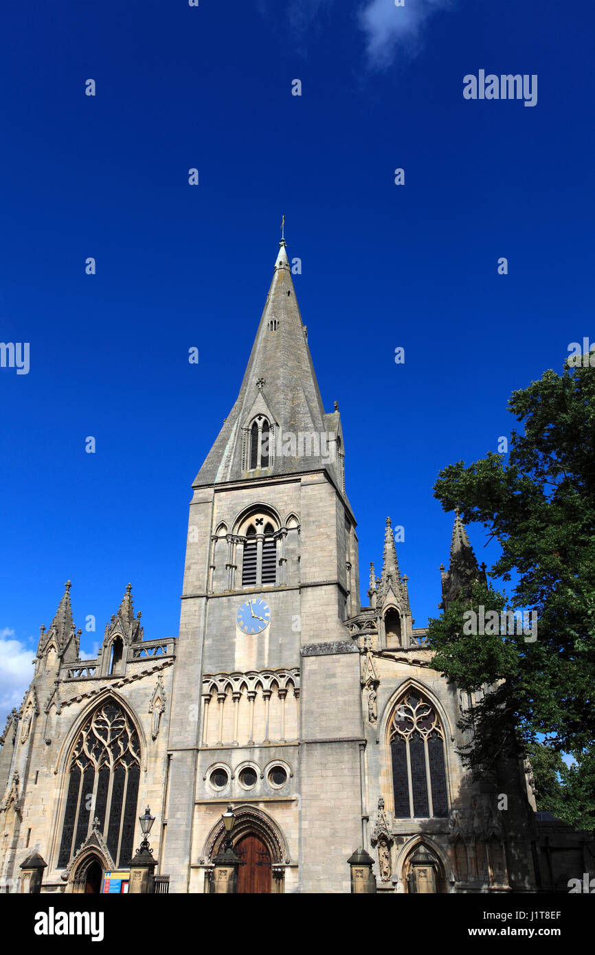 St Denys Chiesa, Sleaford città mercato, Lincolnshire, England, Regno Unito Foto Stock
