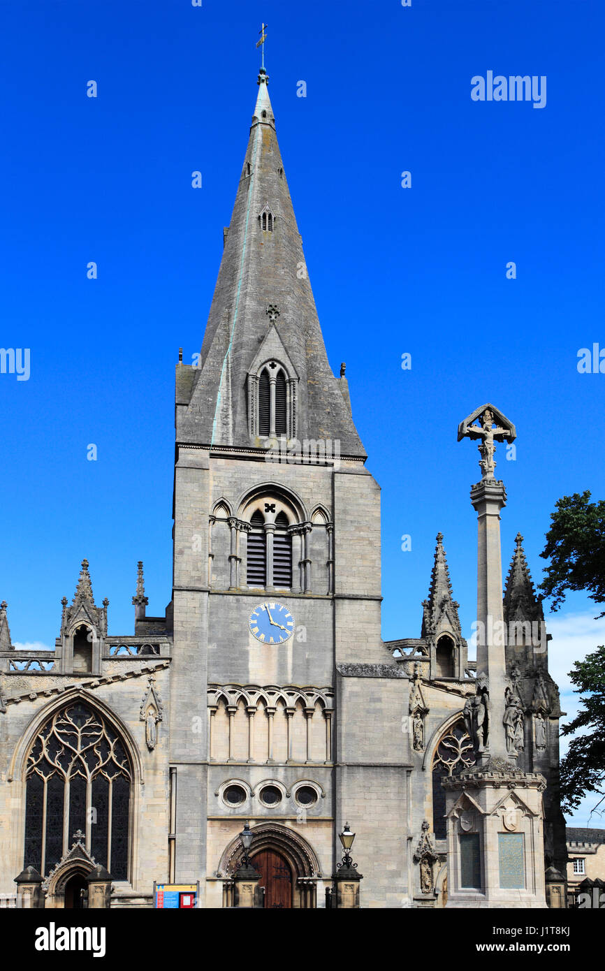 St Denys Chiesa, Sleaford città mercato, Lincolnshire, England, Regno Unito Foto Stock