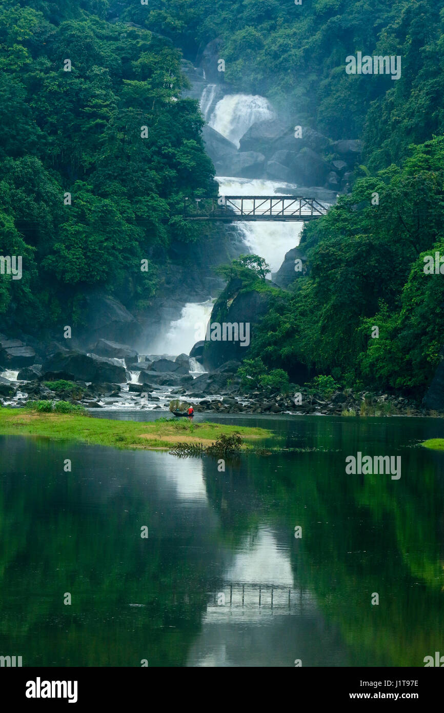 Pangthumai Cascate da Goainghat. Sylhet, Bangladesh Foto Stock