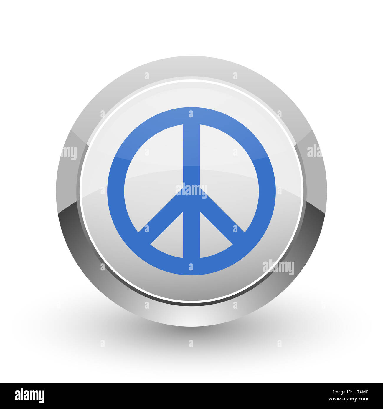 La pace chrome web di confine e le applicazioni dello smartphone design round icona lucida. Foto Stock
