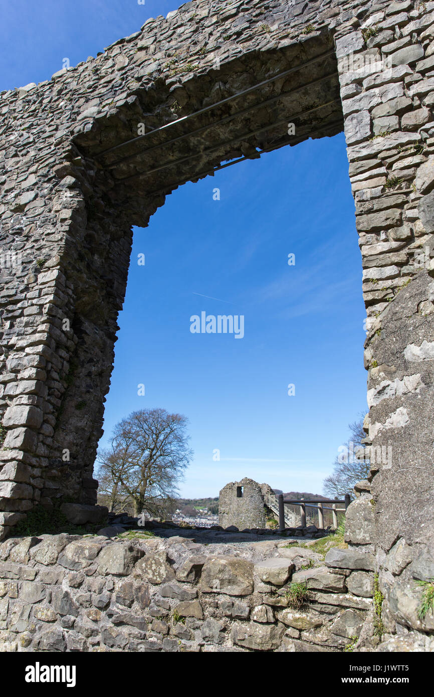 Le rovine di Kendal Castle, Kendal Cumbria Foto Stock