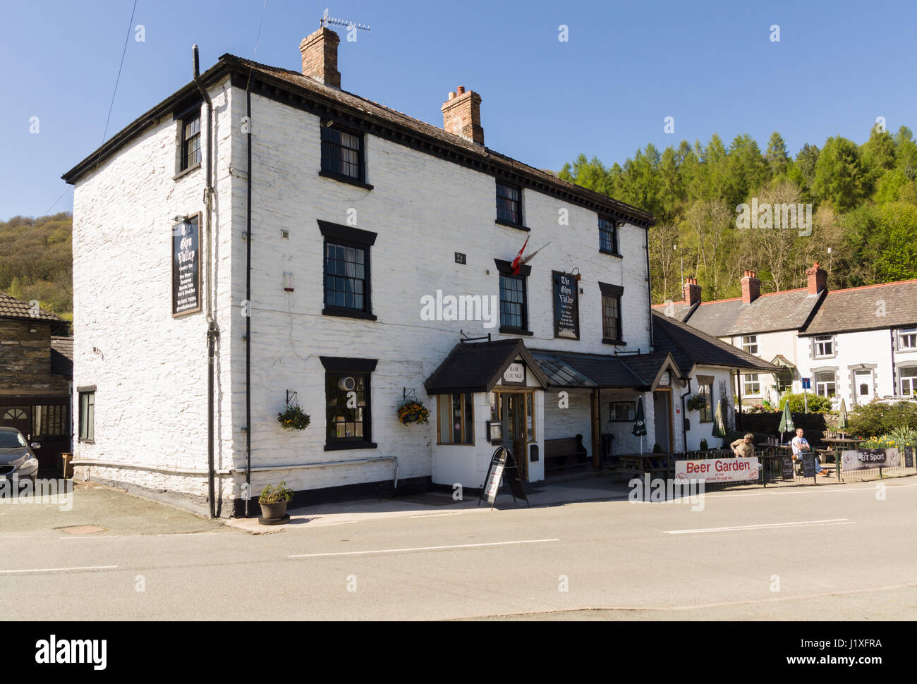 La Glyn Valley Country Inn nel villaggio di Glyn Ceiriog o Llansantffraid Glyn Ceiriog a Wrexham Maelor North East Wales Foto Stock