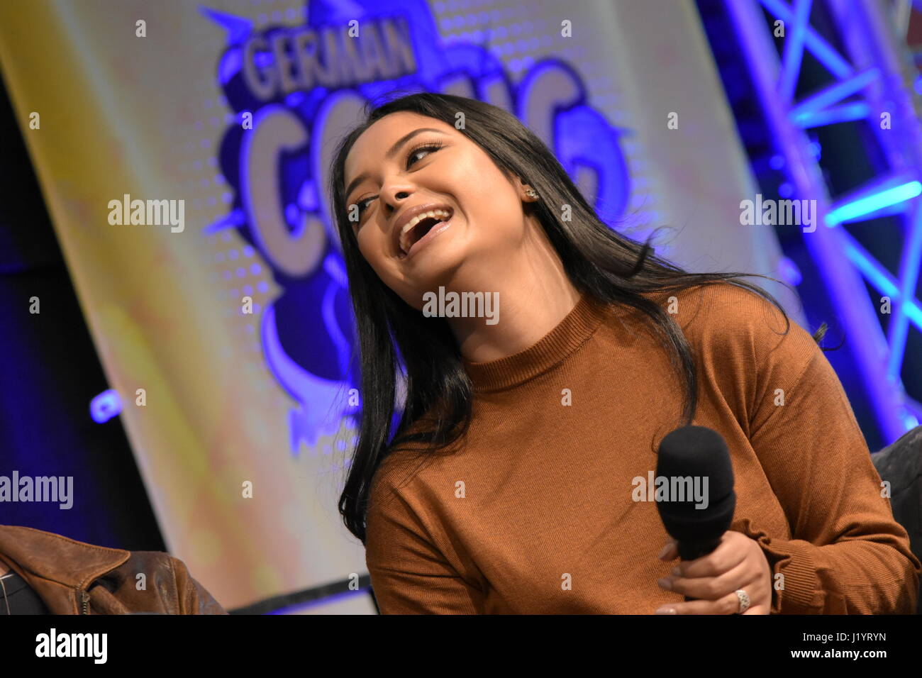 Francoforte, Germania. Il 22 aprile 2017. Afshan Azad (Harry Potter) al comico tedesco con il credito di Francoforte: Markus Wissmann/Alamy Live News Foto Stock