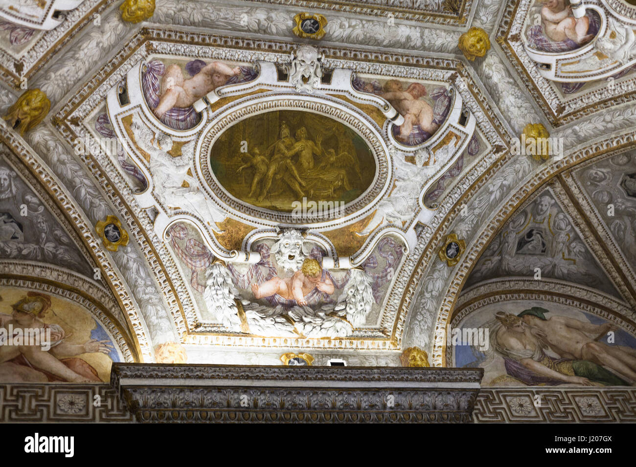 VICENZA, Italia - 28 Marzo 2017: interni di Palazzo Chiericati a Vicenza città. Dal 1855 l'edificio è ospitato il Museo Civico (City Museum e Foto Stock