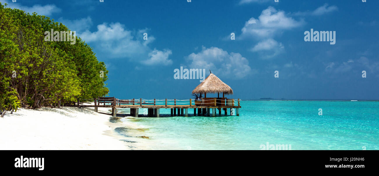 Tropical Beach panorama Foto Stock