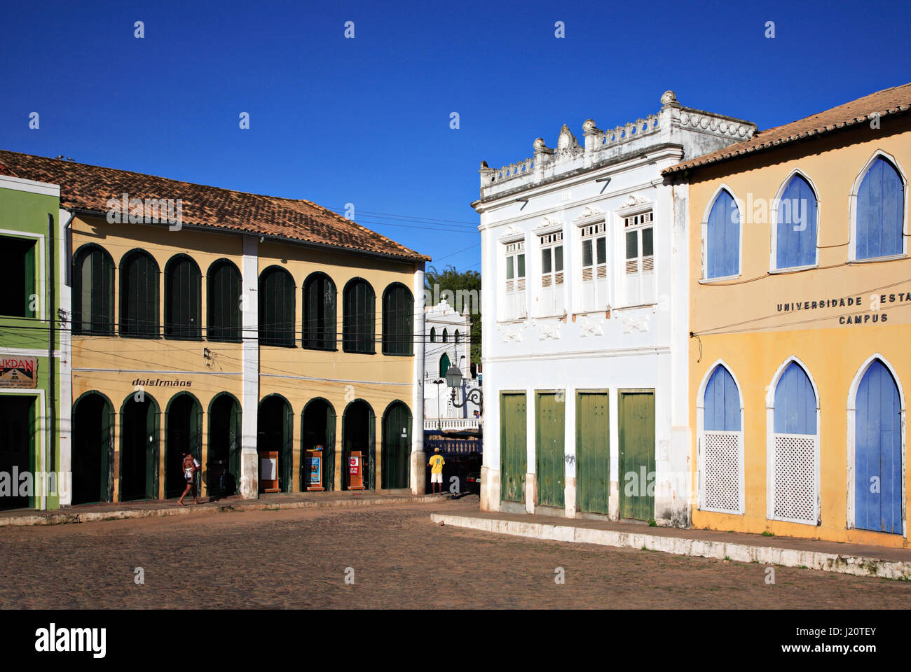 Vista sulla città di Lençois, Bahia, Brasile, Sud America Foto Stock