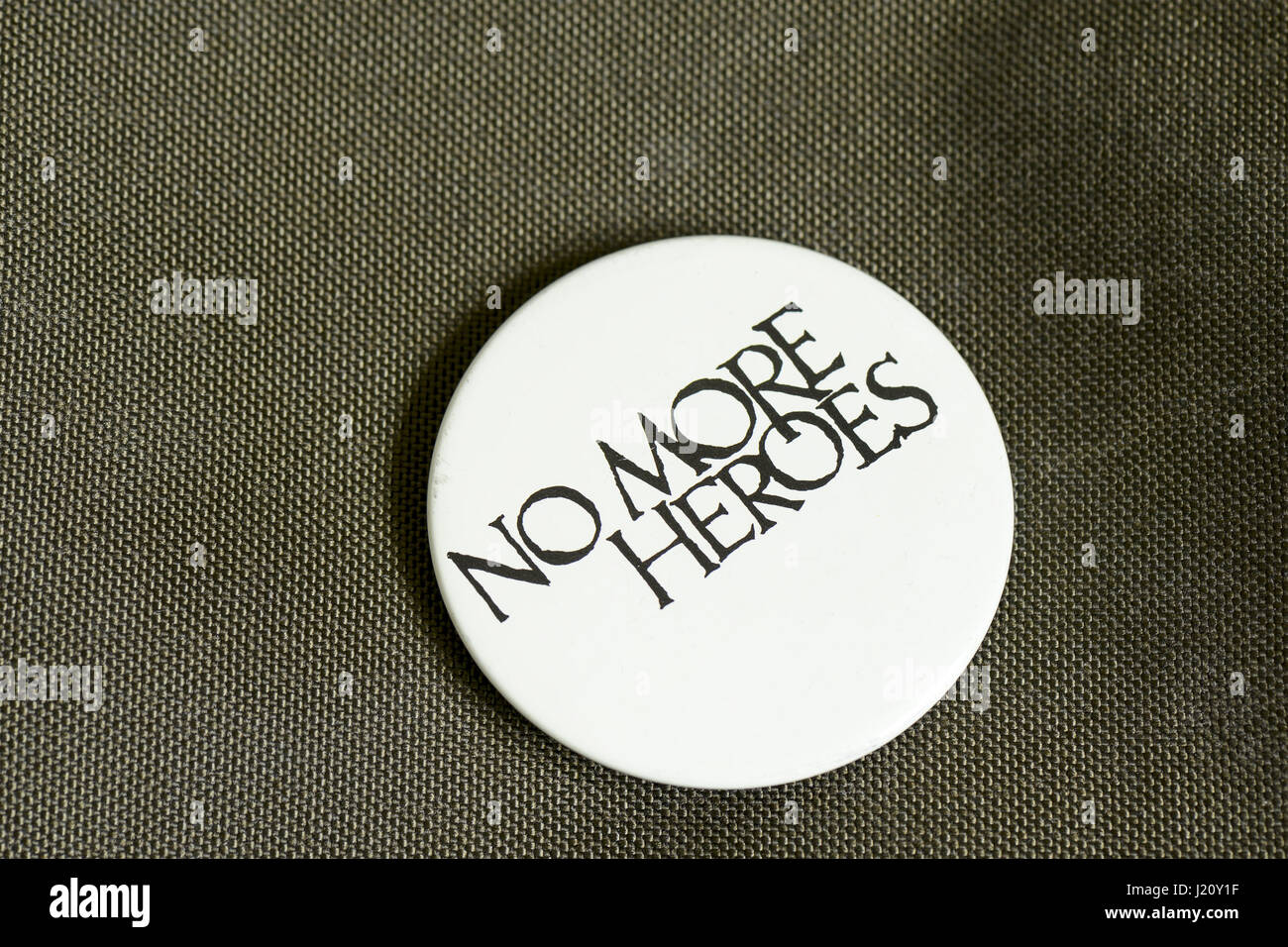 Non più eroi - Badge Foto Stock