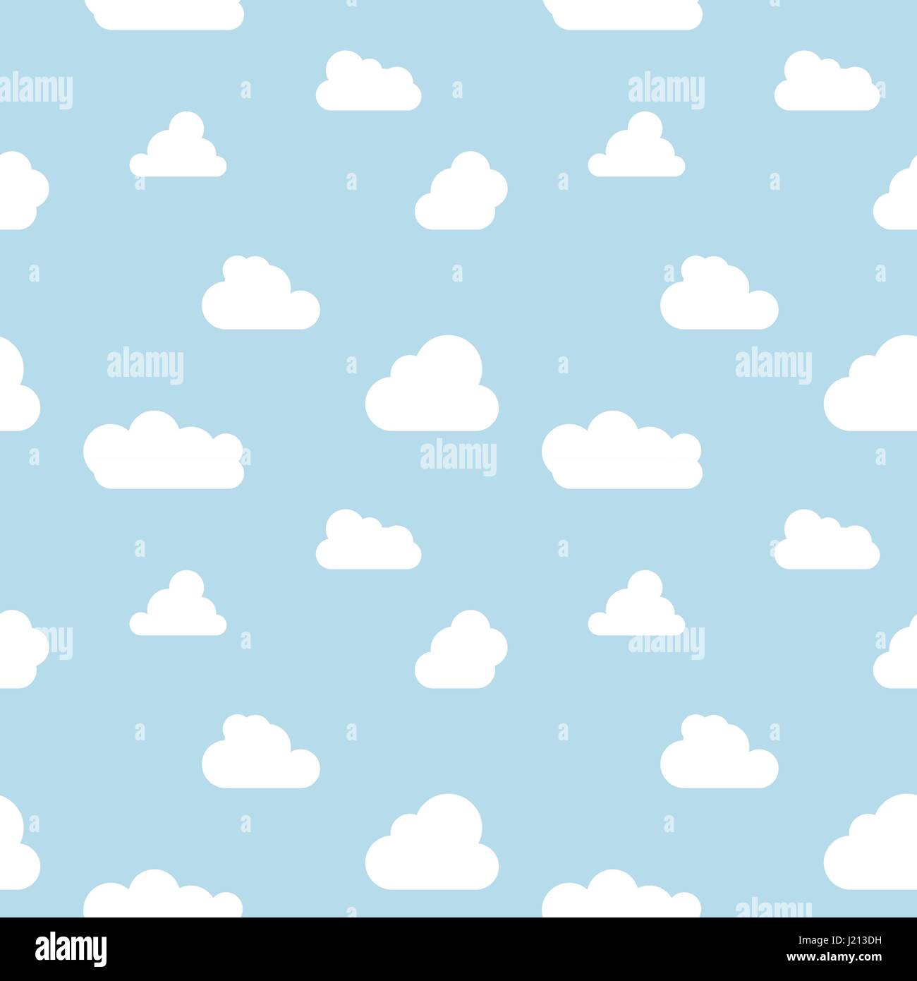Nuvole seamless pattern vrctor sky Illustrazione Vettoriale