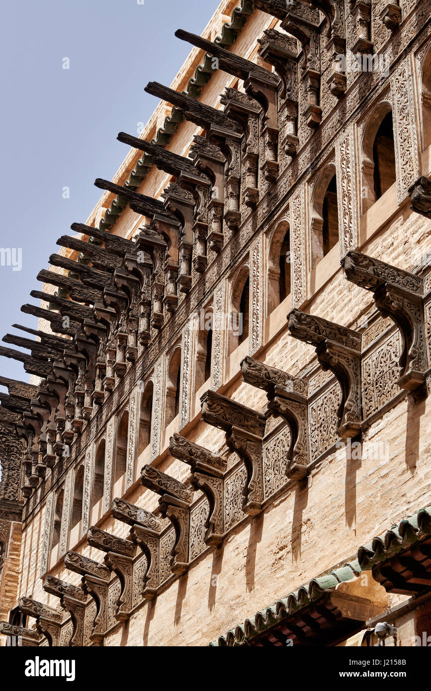 Dar al-Magana orologio islamica a Bou Inania madrasa, Medina di Fez, Marocco, Africa Foto Stock