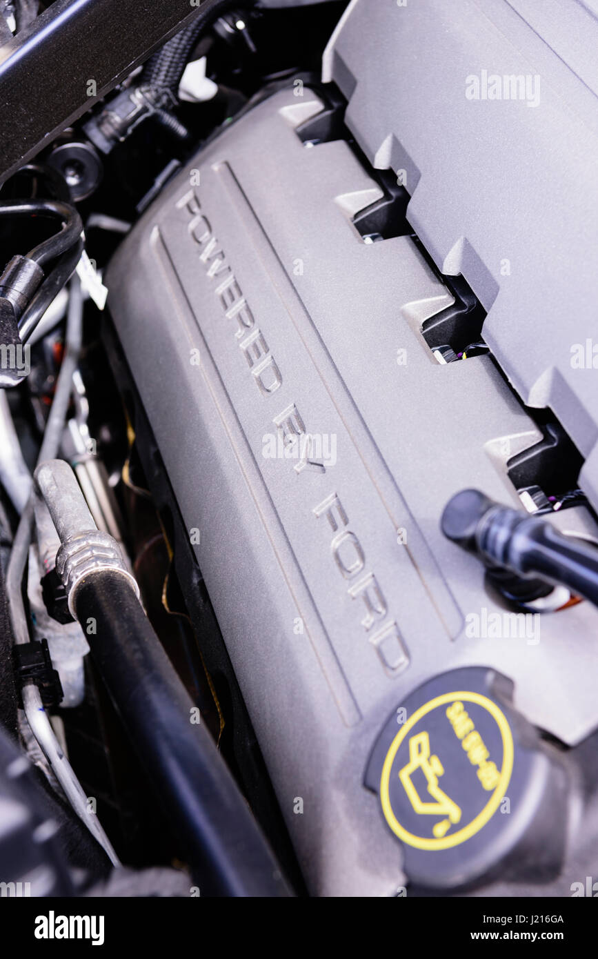 Coyote 5.0L 435 cv V8 motore di un 2016 Ford Mustang Foto stock - Alamy