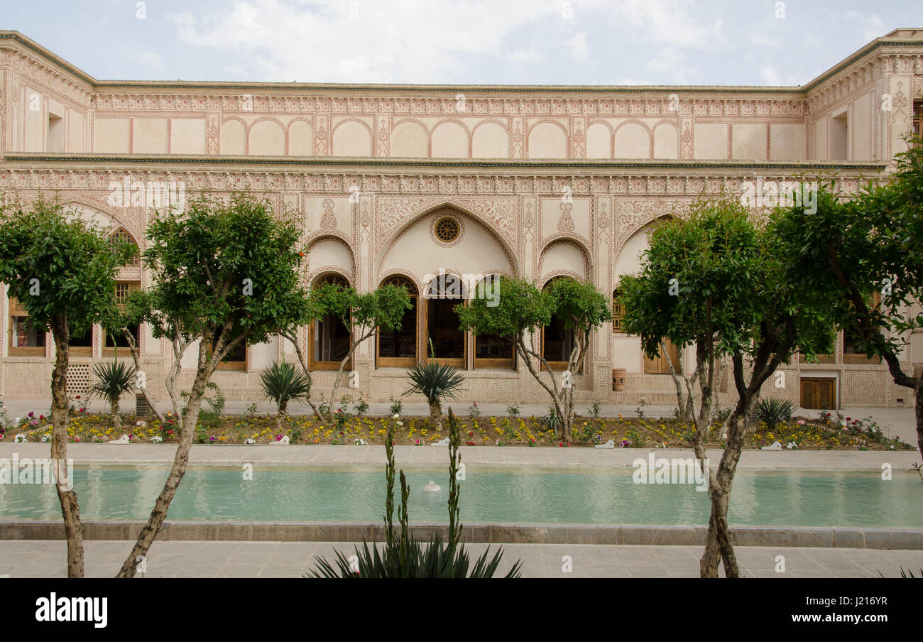 Ameri tradizionale casa persiano (Saraye Ameriha's Hotel), originariamente costruito durante Zand era a metà del XIX centuary da Agha Ameri regolatore di Kashan Foto Stock