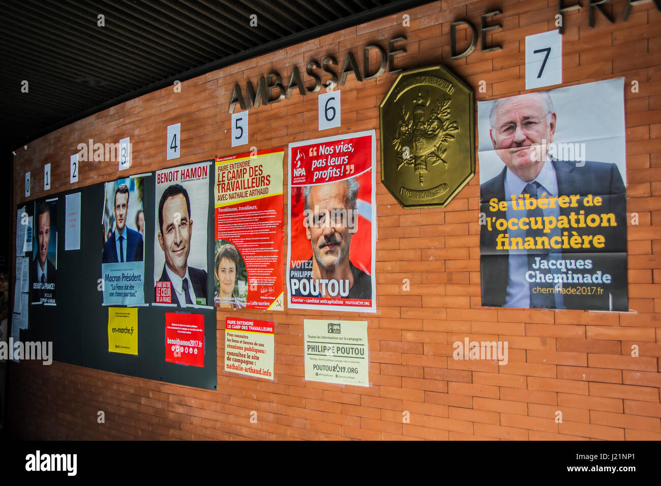 Frrench elezioni europee in Spagna a Madrid Foto Stock