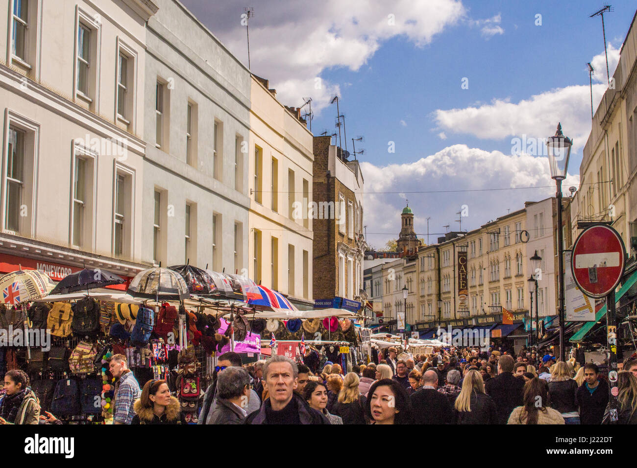 Portabello Road Market a Notting Hill, Londra Foto Stock