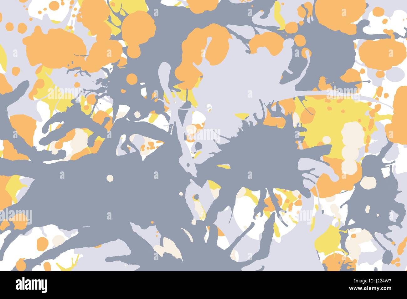 Arancio giallo grigio inchiostro spruzzi di vernice vettore sfondo colorato Illustrazione Vettoriale