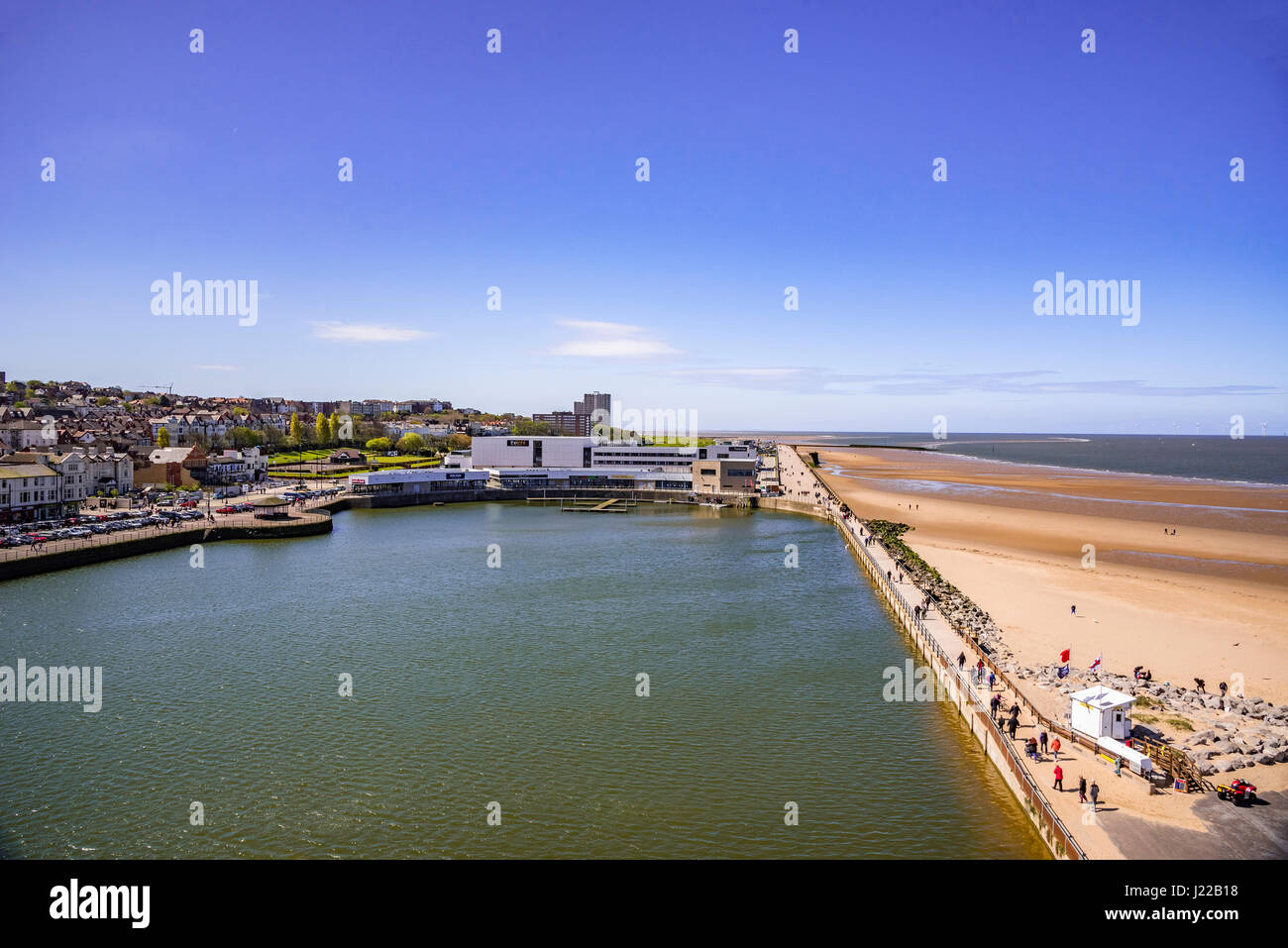 New Brighton lago marino e waterfront. Foto Stock