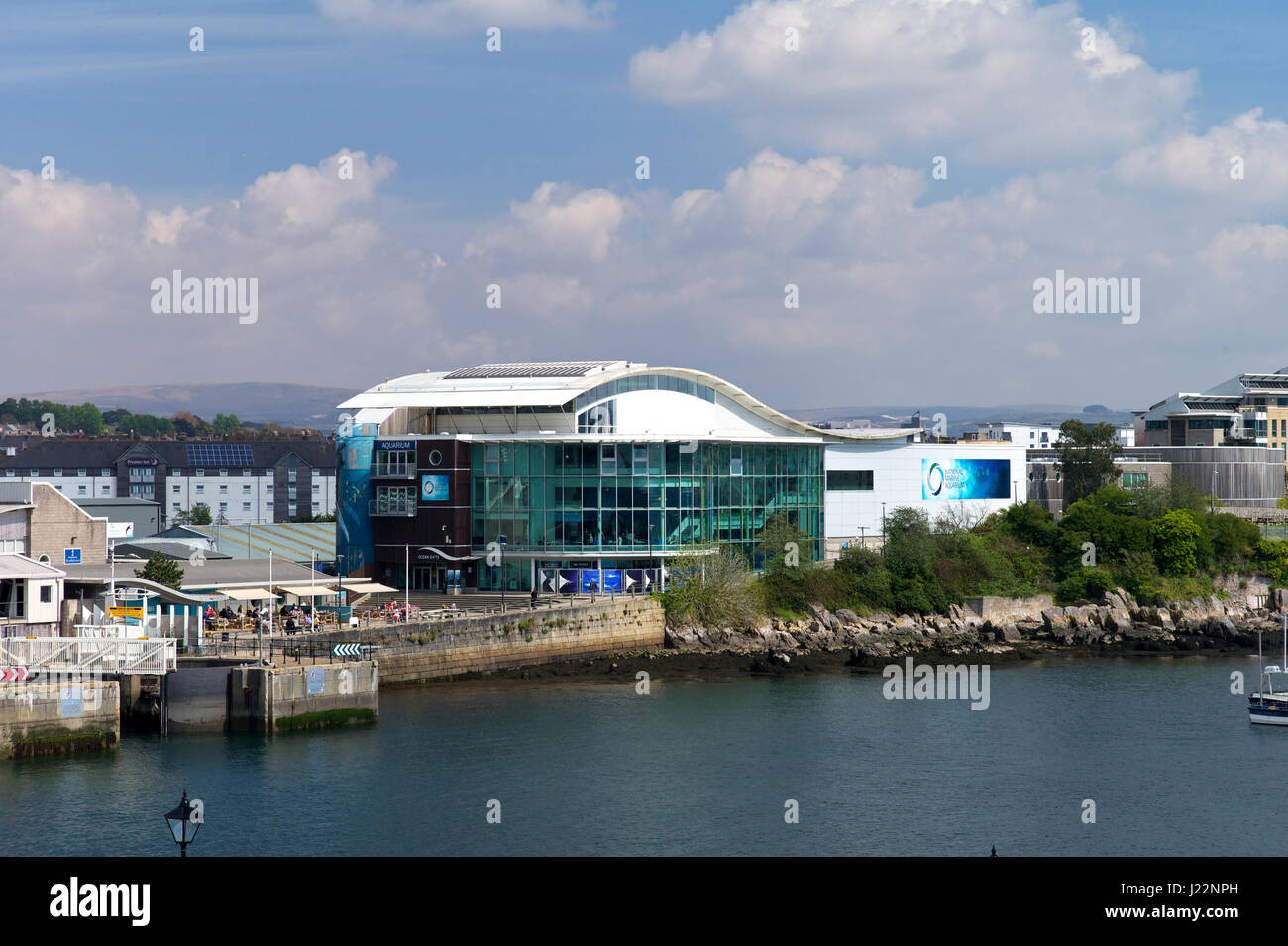 Il National Marine Aquarium, Plymouth UK Foto Stock