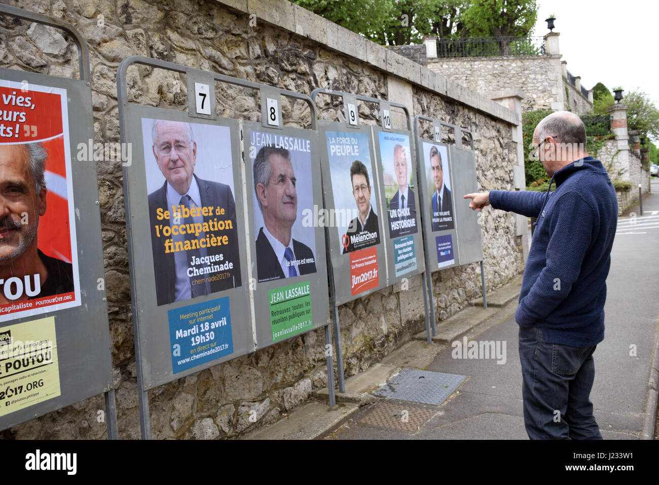 Elezioni presidenziali candidati, Francia Aprile 2017. Signor Foto Stock