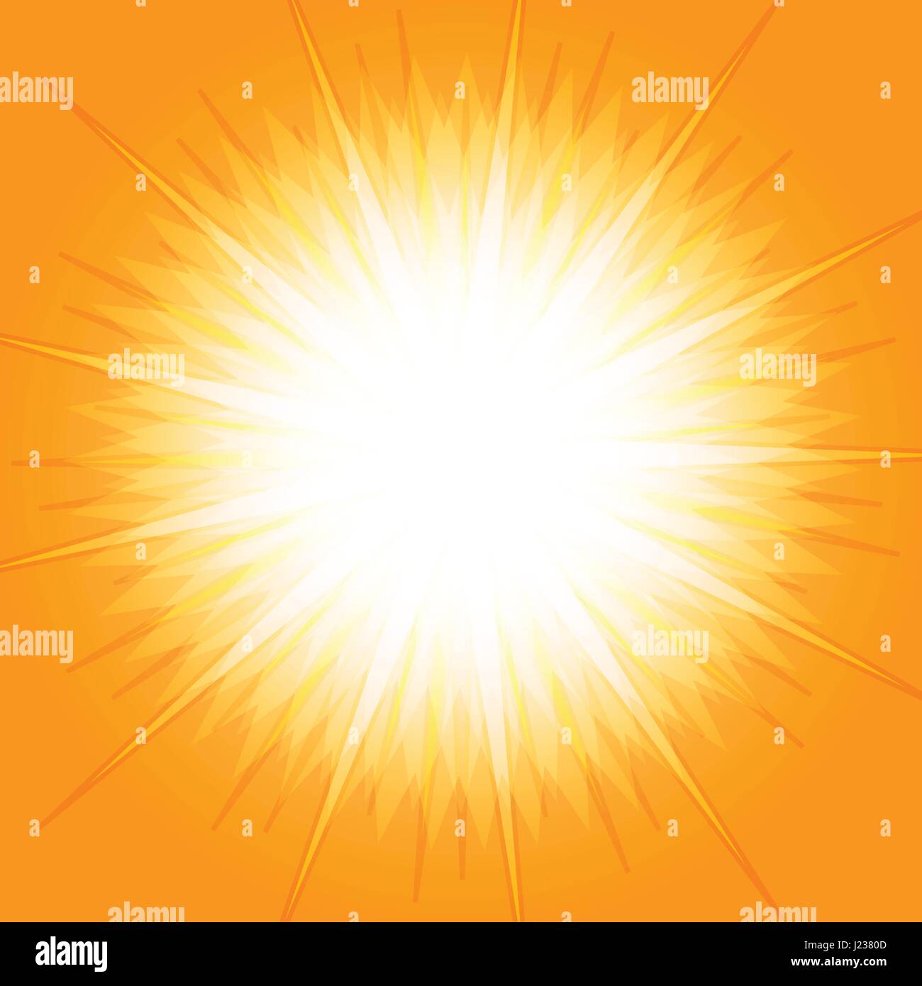 Orange star burst per sfondo astratto concetto di design Illustrazione Vettoriale