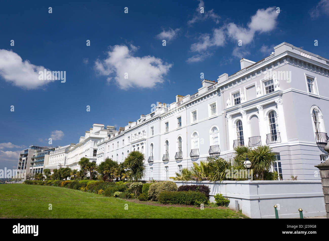 Edifici in stile georgiano a Plymouth Hoe, REGNO UNITO Foto Stock