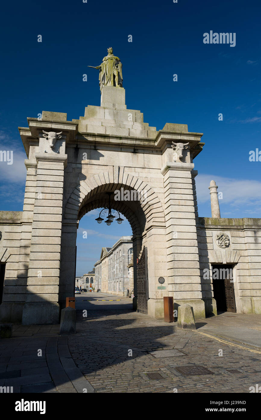 Gateway per il Royal William Yard sviluppo, Plymouth, Regno Unito Foto Stock