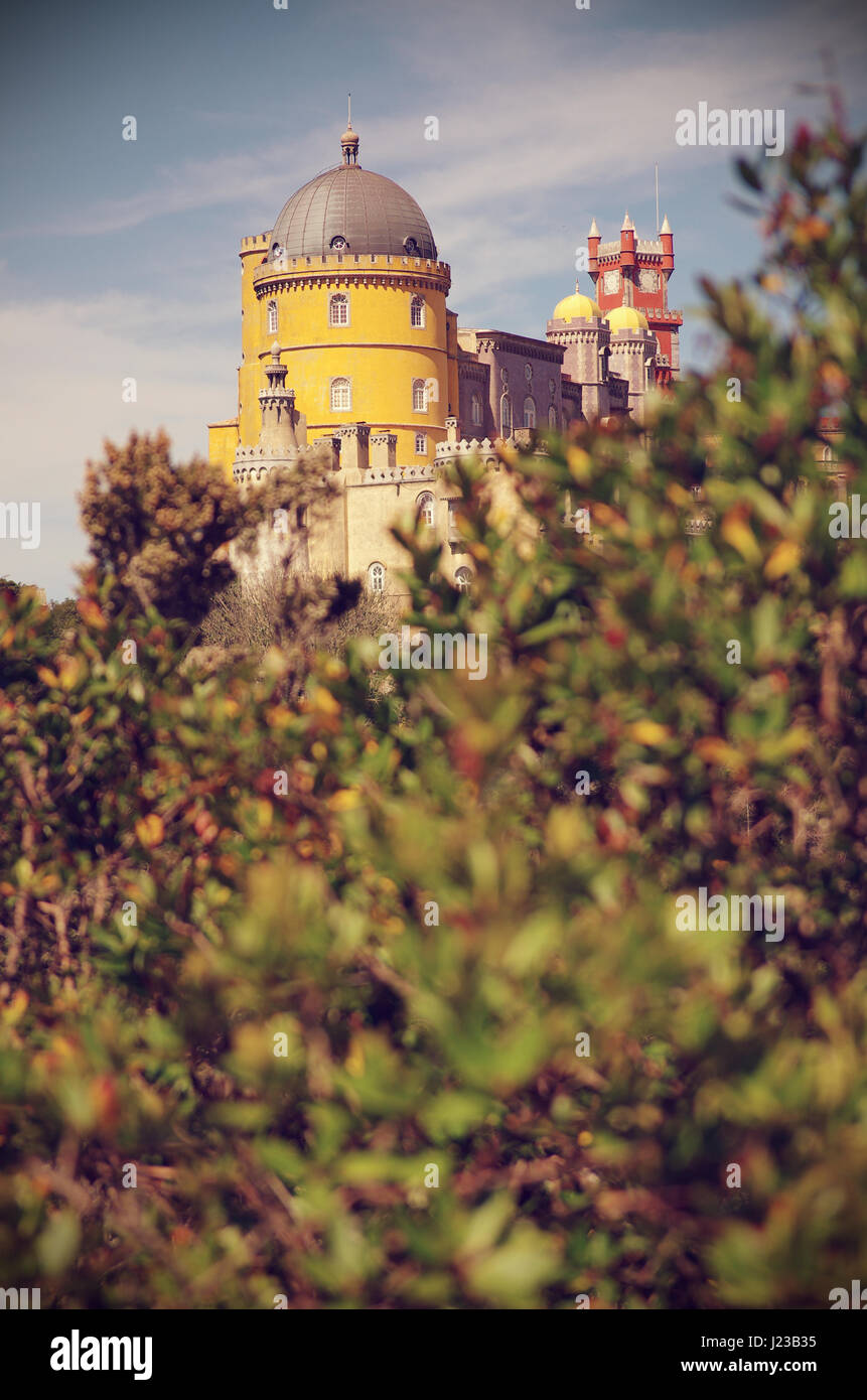 Vista della pena nel Palazzo di Sintra National Park, Portogallo Foto Stock