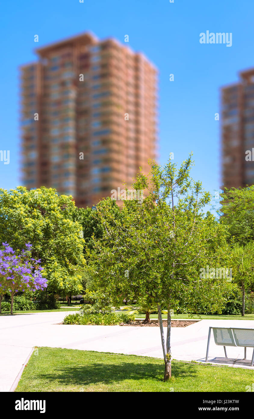 Area pubblica a Las Condes comune a Santiago del Cile Foto Stock