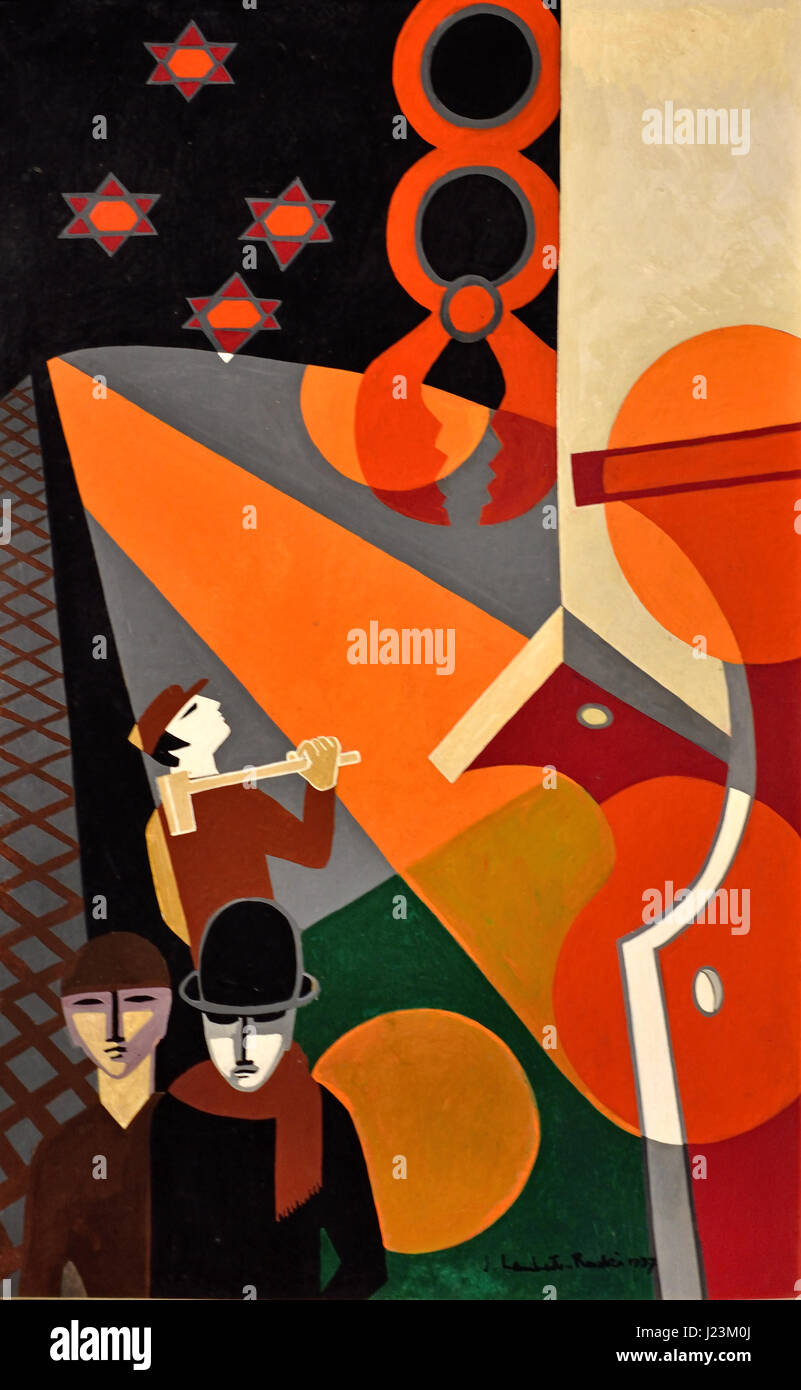 Chantier de Nuit - Sito di notte 1937 Jean Lambert francese Rucki Francia Foto Stock