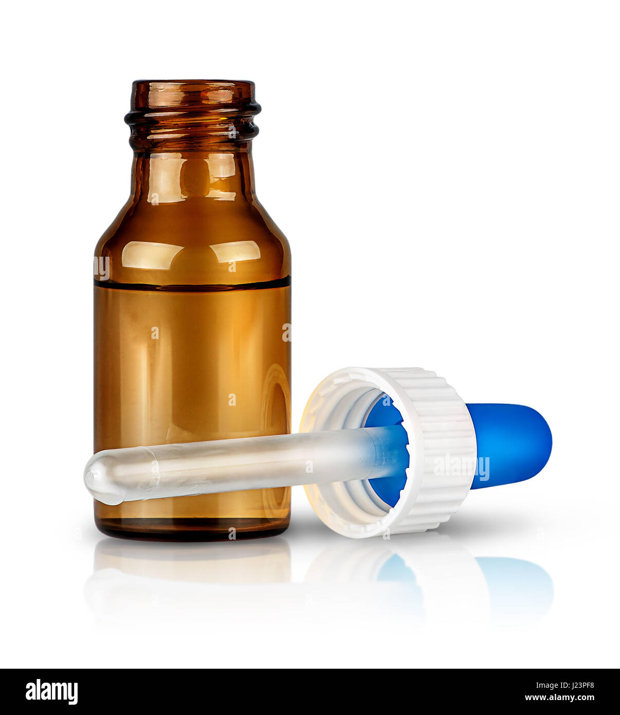 Gocce nasali con pipetta vicino Foto Stock