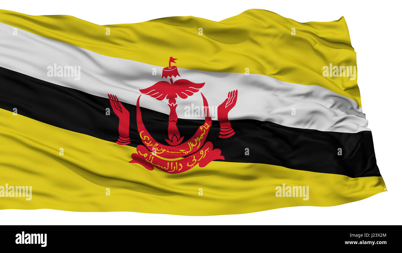Isolato bandiera Brunei Foto Stock