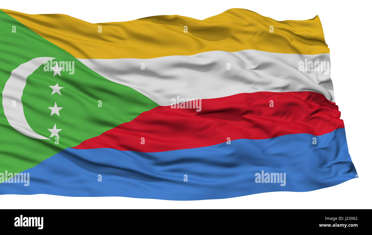 Isolato bandiera delle Comore Foto Stock