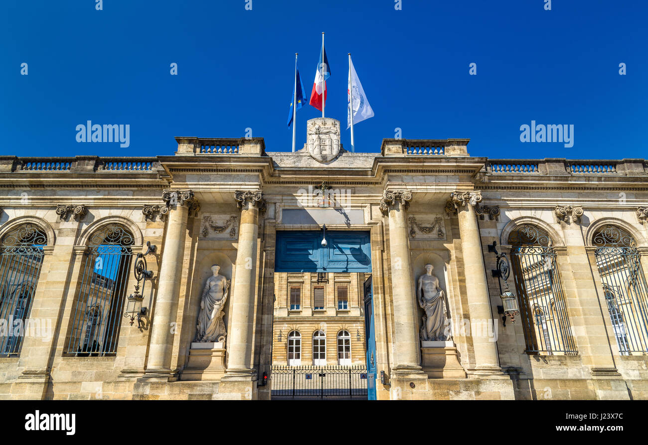 Palais Rohan, il Municipio di Bordeaux - Francia, Aquitaine Foto Stock